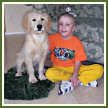 Joshua and his Goldendoodle